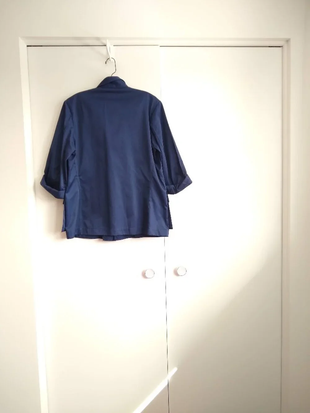 vintage 70s cargo utility trench coat top overshirt blouse - Picture 2 of 9